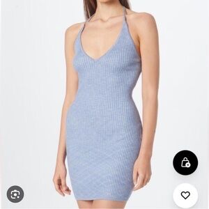 Abercrombie & Fitch Light Blue Knit Mini Dress